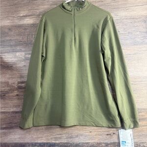 Race Ready Classic Olive Green Women's Half Zip Pullover